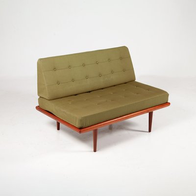 Danish Moss Green Fabric and Teak Minerva Daybed by Peter Hvidt & Orla Mølgaard-Nielsen for France & Daverkosen, 1960s-QVY-1076243