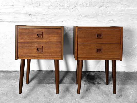 Danish Nightstands in Teak from Brouer Møbelfabrik, 1960s, Set of 2-DZY-2040977