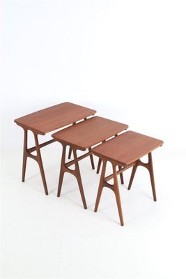 Danish No. 40 Teak Nesting Tables by Erling Torvits for Heltborg Møbler, 1960s, Set of 3-NIX-1804701