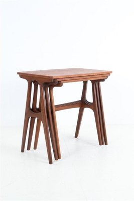 Danish No. 40 Teak Nesting Tables by Erling Torvits for Heltborg Møbler, 1960s, Set of 3-NIX-1804701