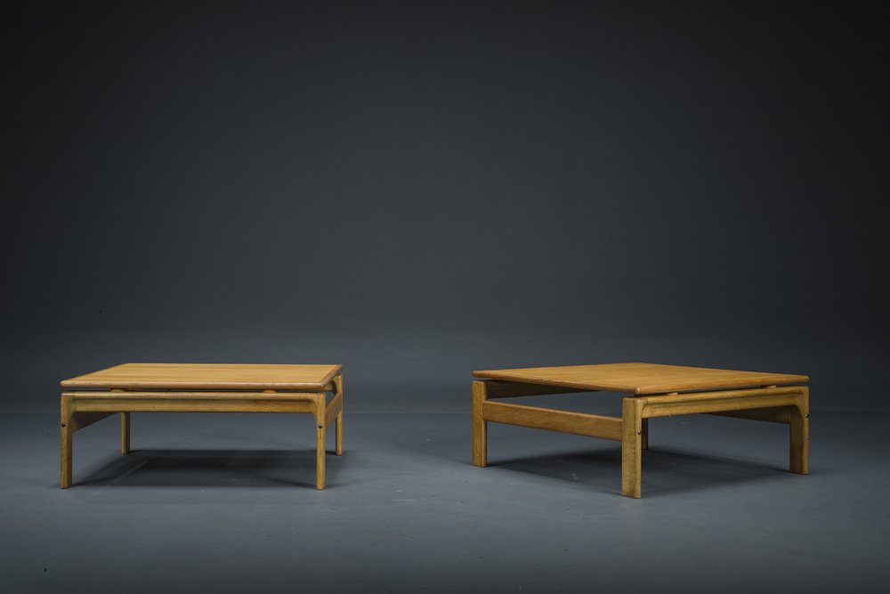 Danish Oak Coffee Tables from Komfort, 1960s, Set of 2