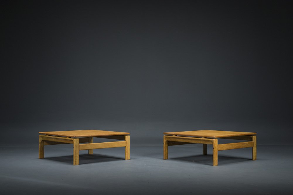 Danish Oak Coffee Tables from Komfort, 1960s, Set of 2