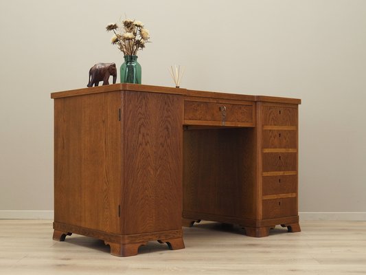 Danish Oak Desk, 1960s-VND-1823481