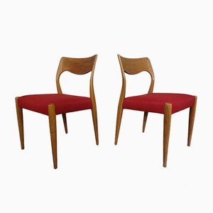 Danish Oak Dining Chairs, 1960s, Set of 2-RDW-614399