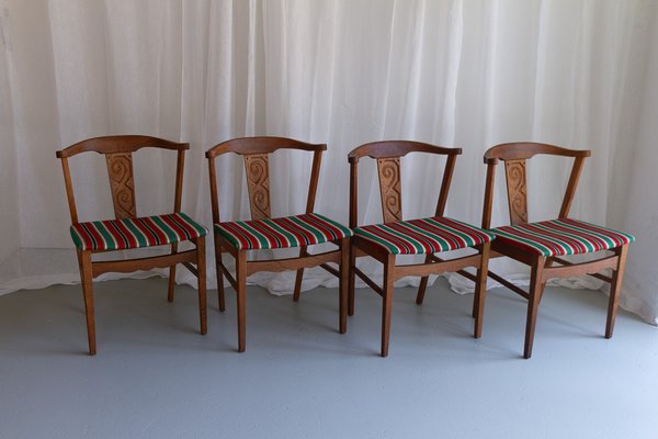 Danish Oak Dining Chairs by H. Kjærnulf, 1960s, Set of 4-WIX-1700375