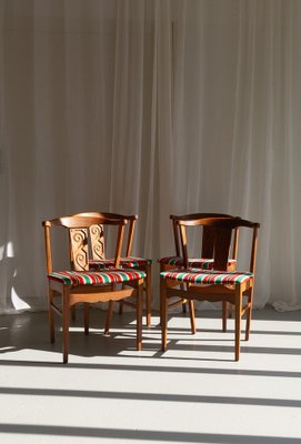 Danish Oak Dining Chairs by H. Kjærnulf, 1960s, Set of 4-WIX-1700375