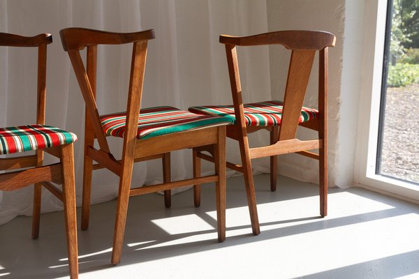 Danish Oak Dining Chairs by H. Kjærnulf, 1960s, Set of 4-WIX-1700375