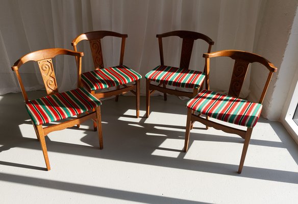 Danish Oak Dining Chairs by H. Kjærnulf, 1960s, Set of 4-WIX-1700375