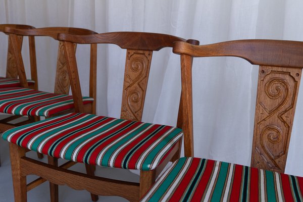 Danish Oak Dining Chairs by H. Kjærnulf, 1960s, Set of 4-WIX-1700375