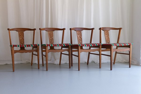 Danish Oak Dining Chairs by H. Kjærnulf, 1960s, Set of 4-WIX-1700375