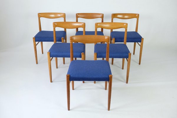 Danish Oak Dining Chairs by Henry Walter Klein for Bramin, 1960s, Set of 6-ETX-1341961