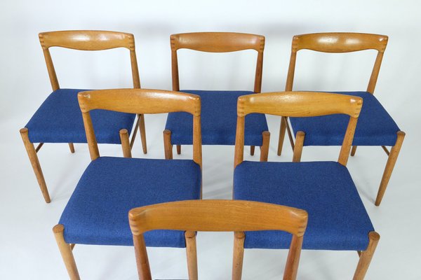 Danish Oak Dining Chairs by Henry Walter Klein for Bramin, 1960s, Set of 6-ETX-1341961