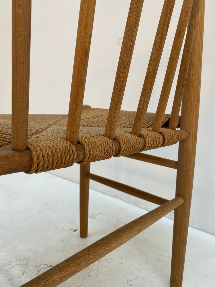 Danish Oak Dining Chairs by Jørgen Bækmark for FDB, 1950s, Set of 6