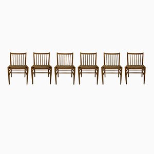 Danish Oak Dining Chairs by Jørgen Bækmark for FDB, 1950s, Set of 6-QVY-1751845