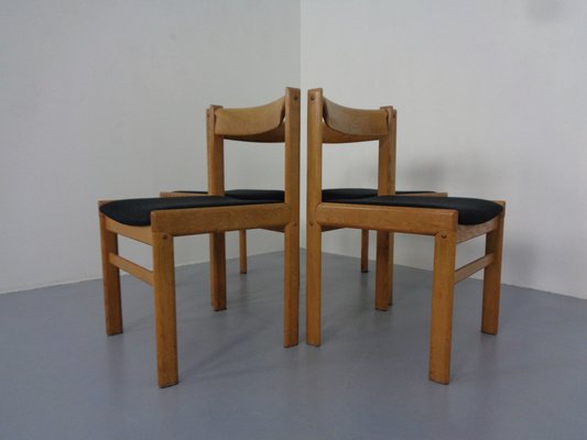 Danish Oak Dining Chairs, Set of 4, 1960s-RDW-1249064