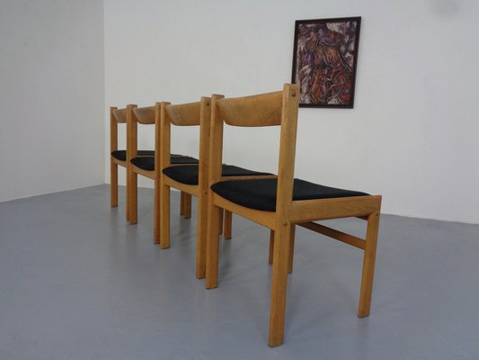 Danish Oak Dining Chairs, Set of 4, 1960s-RDW-1249064