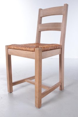 Danish Oak Kitchen Chairs with Wicker Seats, 1970s, Set of 2-EZZ-1063831