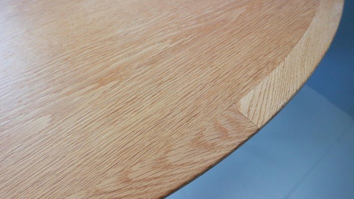 Danish Oak Round Extendable Dining Table from Rosengaarden, 1960s-DT-2026237