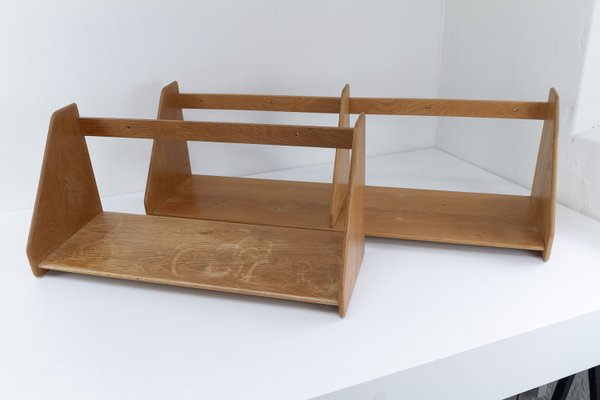 Danish Oak Shelves by Hans J. Wegner for Ry Møbler, 1950s. Set of 2-WIX-2036867