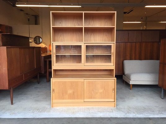 Danish Oak & Teak Bookshelf, 1960s-WSA-831374