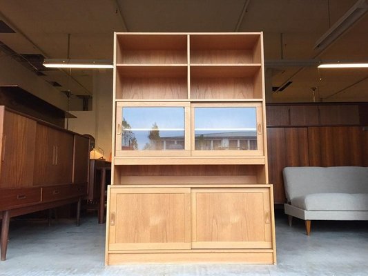 Danish Oak & Teak Bookshelf, 1960s-WSA-831374