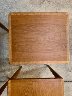 Danish Oak Wood Nesting Tables, 1960s, Set of 3-JP-776489