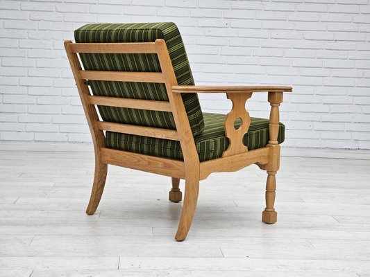 Danish Oak & Wool Armchair, 1970s-TMW-1735585