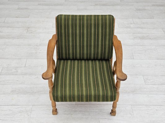 Danish Oak & Wool Armchair, 1970s-TMW-1735585