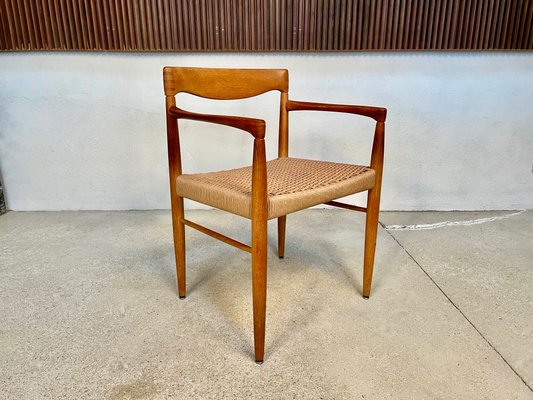 Danish Oakwood and Paper Cord Armchair by Henry W. Klein for Bramin, 1960s-JP-1090060