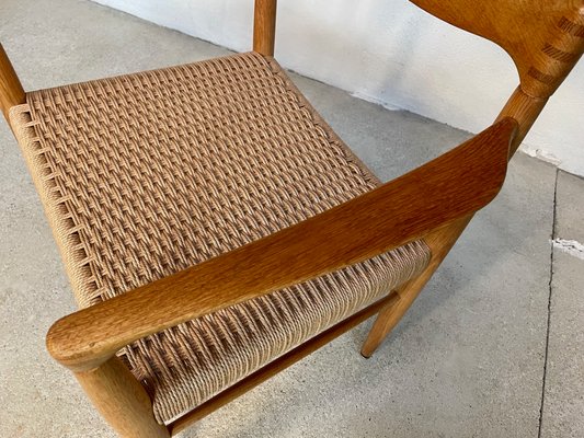 Danish Oakwood and Paper Cord Armchair by Henry W. Klein for Bramin, 1960s-JP-1090060