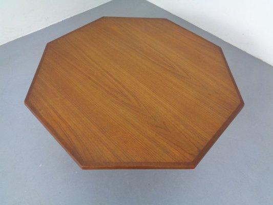 Danish Octagonal Teak Coffee Table, 1960s-RDW-895965