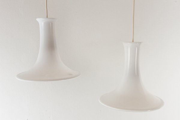 Danish Opaline Pendants by Michael Bang for Holmegaard, 1980s, Set of 2-WIX-1304022