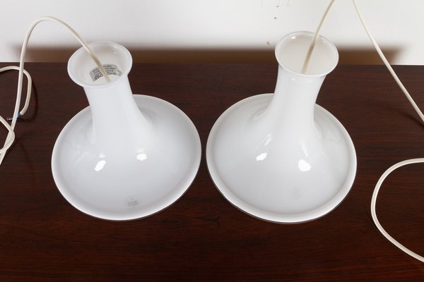 Danish Opaline Pendants by Michael Bang for Holmegaard, 1980s, Set of 2-WIX-1304022