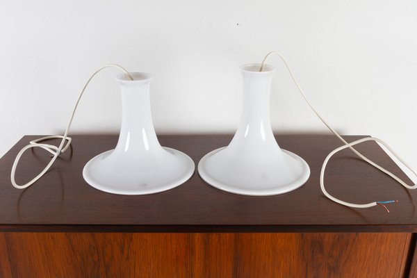 Danish Opaline Pendants by Michael Bang for Holmegaard, 1980s, Set of 2-WIX-1304022