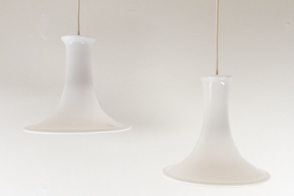 Danish Opaline Pendants by Michael Bang for Holmegaard, 1980s, Set of 2-WIX-1304022