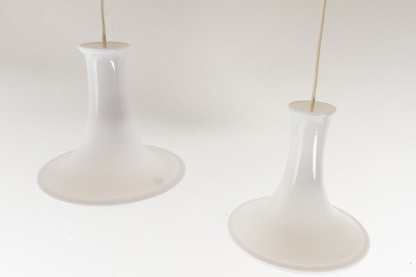 Danish Opaline Pendants by Michael Bang for Holmegaard, 1980s, Set of 2-WIX-1304022