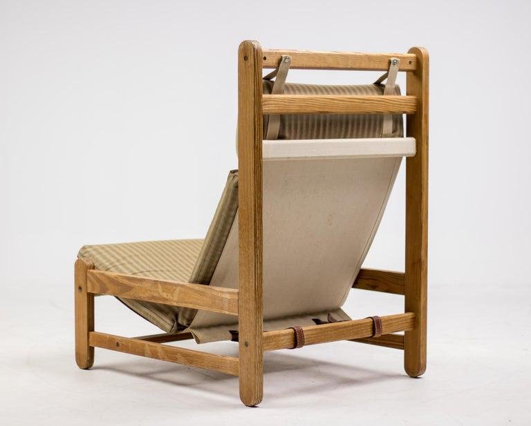 Danish Oregon Pine Sling Chair, 1960