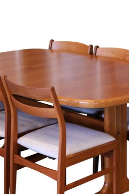 Danish Oval Dining Table in Teak from Skovby Møbelfabrik, 1960s, Set of 3-BPJ-1706441