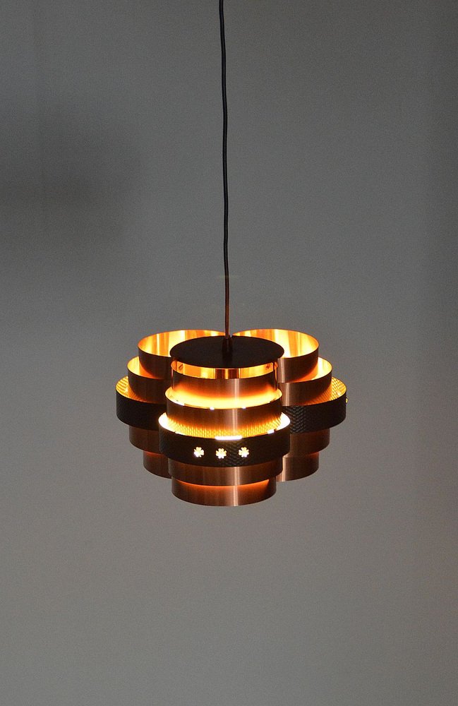 Danish P65 Hanging Lamp by Werner Schou for Coronell, 1970s