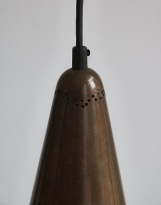 Danish Patinated Brass Pendants by Brockmann-Petersen, 1953, Set of 2-WRF-1328519