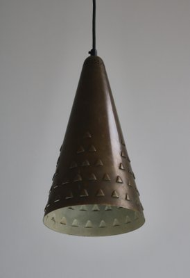 Danish Patinated Brass Pendants by Brockmann-Petersen, 1953, Set of 2-WRF-1328519