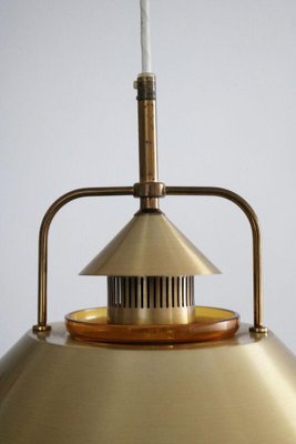 Danish Pendant Lamp in Brass with Glass Insert, 1960s-FJP-1800792