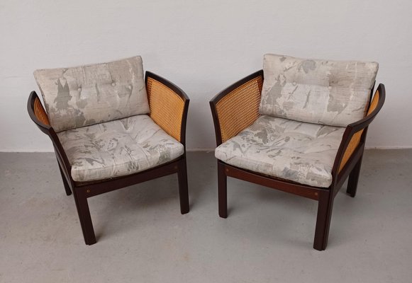 Danish Plexus Easy Chairs in Mahogany by Illum Vikkelso for CFC Silkeborg, 1960s, Set of 2-VVO-1974235