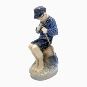 Danish Porcelain Figurine of a Boy With a Stick from Royal Copenhagen-BXB-1191294