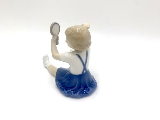 Danish Porcelain Figurine of a Girl Combing from Bing & Grondahl-BXB-1191279