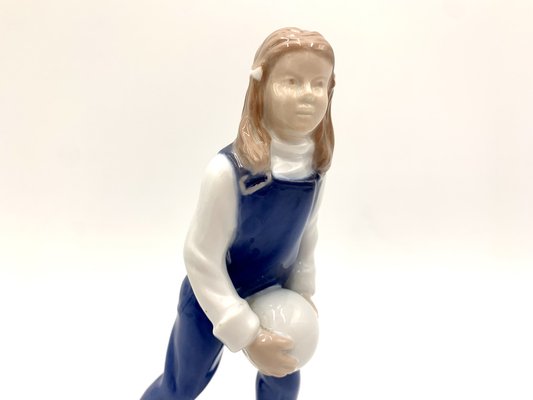 Danish Porcelain Figurine of a Girl With a Ball from Bing & Grondahl, 1982-BXB-1191287