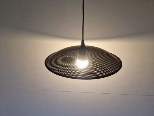 Danish Postmodern Perforated Metal Hanging Lamp, 1980s-DGW-2034496