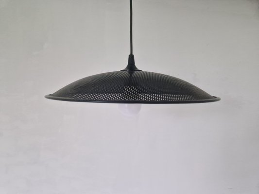 Danish Postmodern Perforated Metal Hanging Lamp, 1980s-DGW-2034496