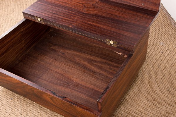 Danish Rolling Coffee Table Chest in Rosewood, 1960s-EMB-1806279