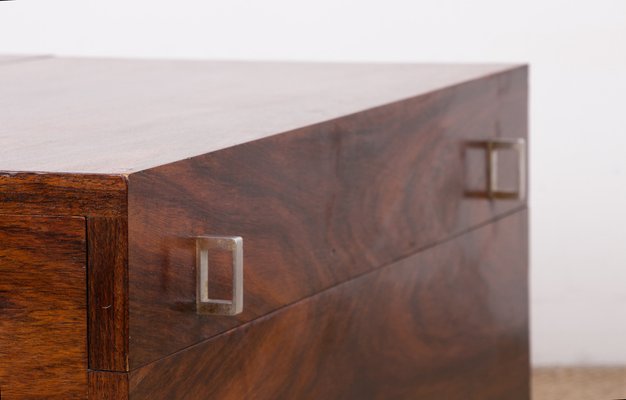 Danish Rolling Coffee Table Chest in Rosewood, 1960s-EMB-1806279